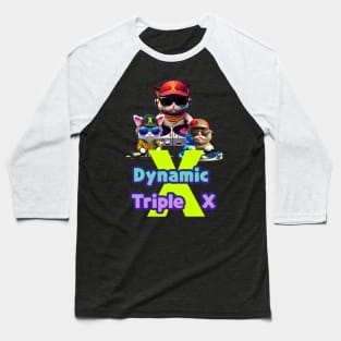 DYNAMIC TRIPLE X, CAT, HIP HOP Baseball T-Shirt